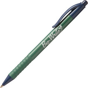 AbilityOne 7520015789301 SKILCRAFT Bio-Write 7520-01-578-9301 Ballpoint Pen - Medium Point Type - Refillable - Blue - Bioplastic Barrel - 1 Dozen