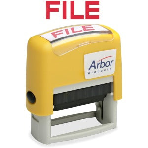 AbilityOne 7520012074209 SKILCRAFT Pre-Inked Message Stamp - Message Stamp - "FILE" - 0.50" Impression Width x 1.75" Impression Length - 50000 Impression(s) - Red - 1 Each