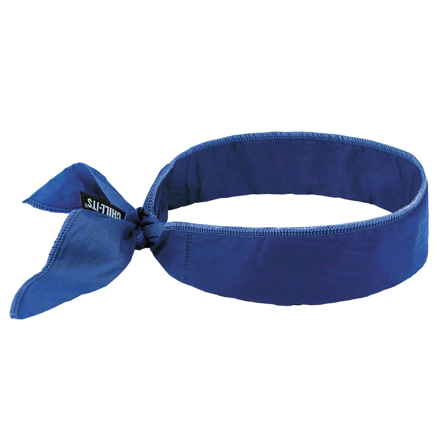 Chill-Its 6702 Solid Blue Evap. Cooling Bandana - Embedded Polymers - Tie