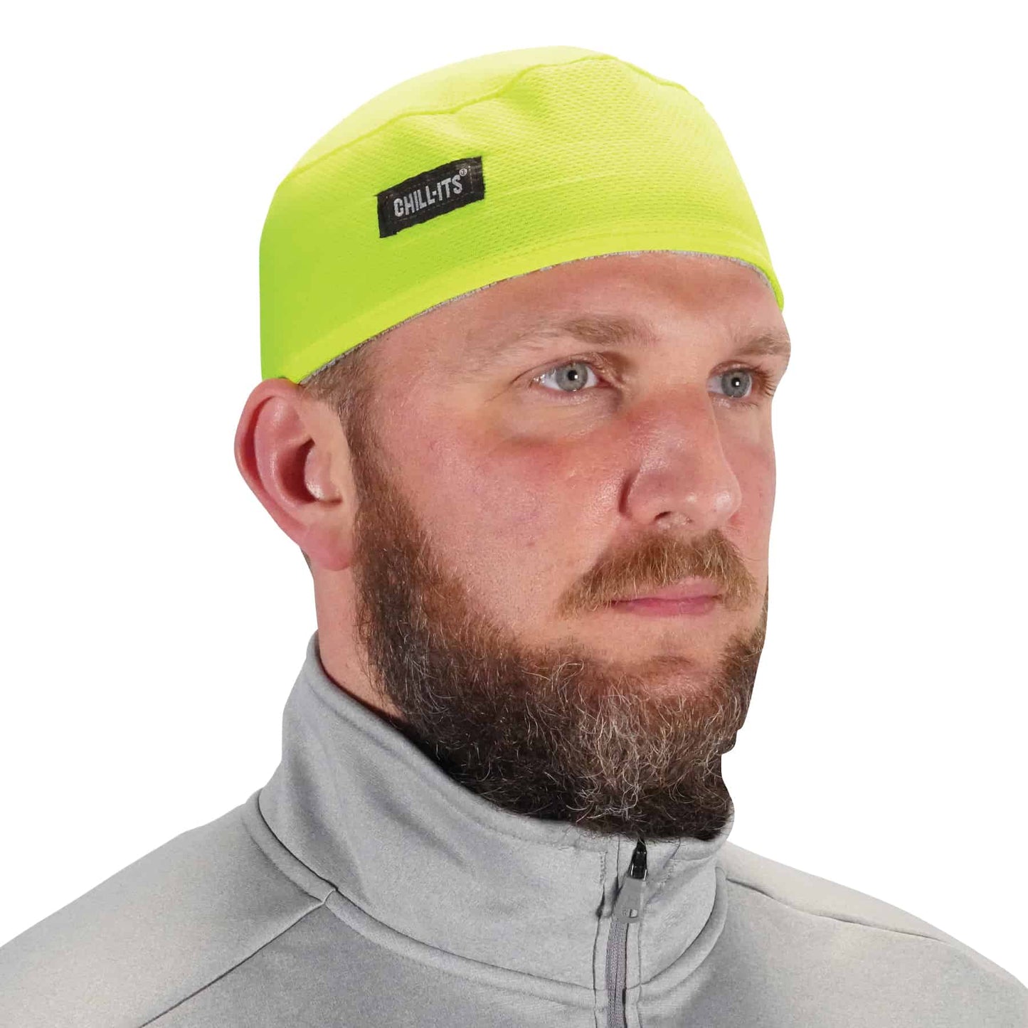 Chill-Its 6630 Lime Skull Cap - Terry Cloth