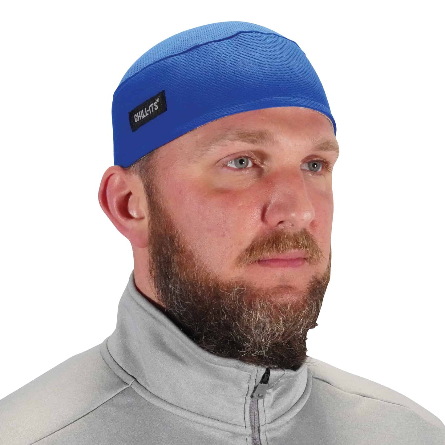 Chill-Its 6630 Blue Skull Cap - Terry Cloth