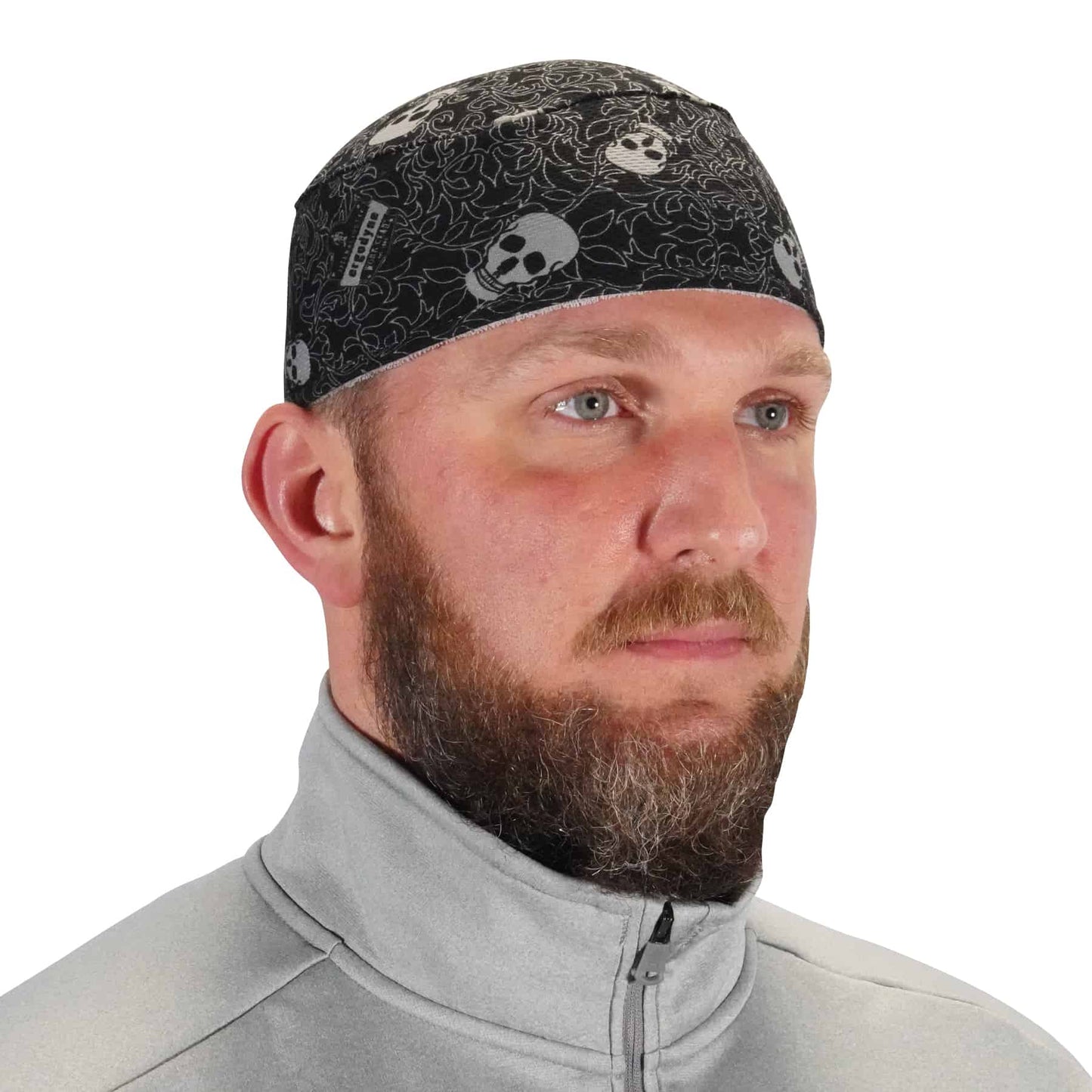 Chill-Its 6630 Skulls Skull Cap - Terry Cloth