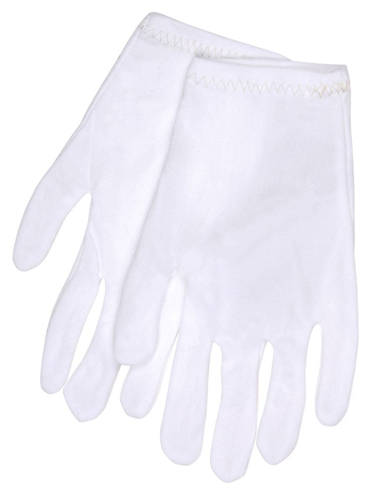 MCR Safety 8730S White Inspectors Gloves Reversible and Hemmed 100% Stretch Nylon, Low Lint Medium Weight Ladies sizing (1 DZ)