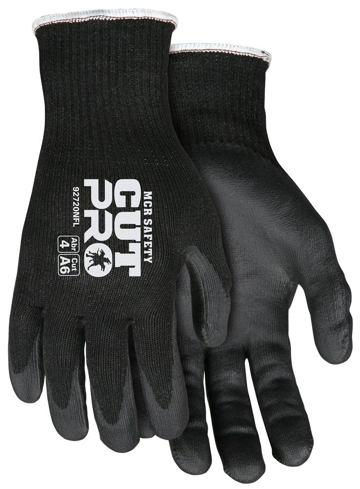 MCR Safety 92720NFS MCR Safety Cut Pro® 10-Gauge HyperMax® Shell Cut and Puncture Resistant Work Gloves Nitrile Foam Coated Palm and Fingertips (1 Pair)