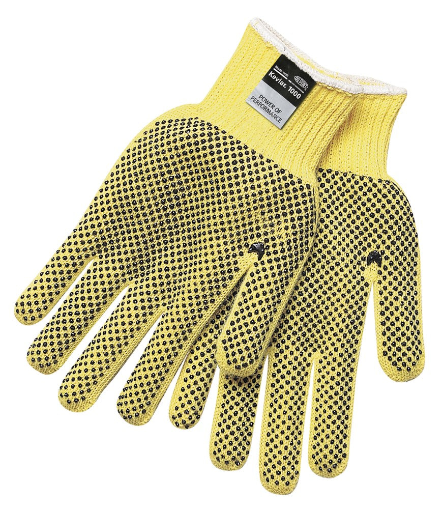 MCR Safety 9366LE MCR Safety Cut Pro® 7-Gauge DuPont™ Kevlar® Shell Cut Resistant Work Gloves PVC Dots on 2 Sides Competitive Value Grade (1 DZ)
