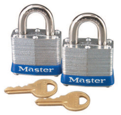 MASTER LOCK® 3T Master Lock No. 3 2-Pack Laminated Steel Pin Tumbler Padlocks