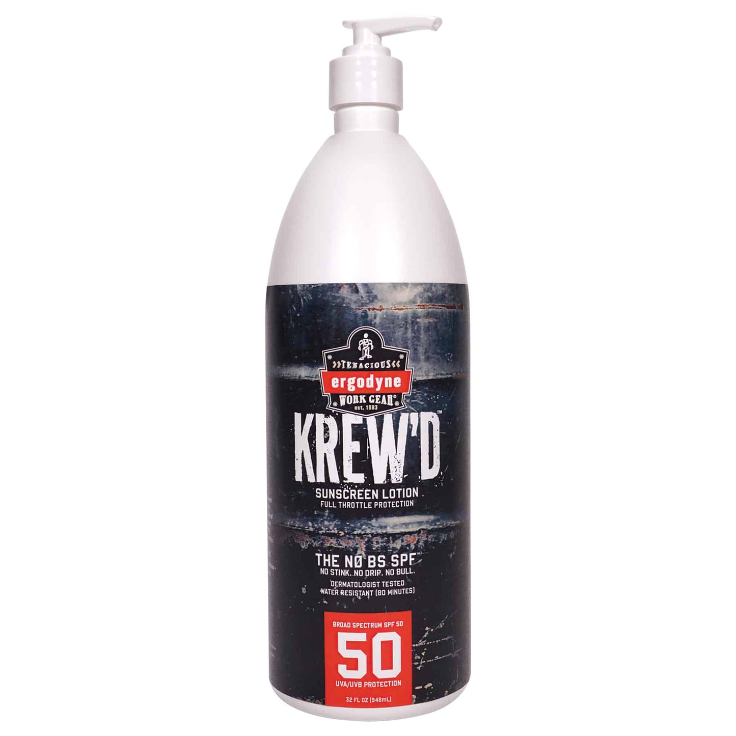 Krewd 6355 Single 32oz - SPF 50 Sunscreen Lotion