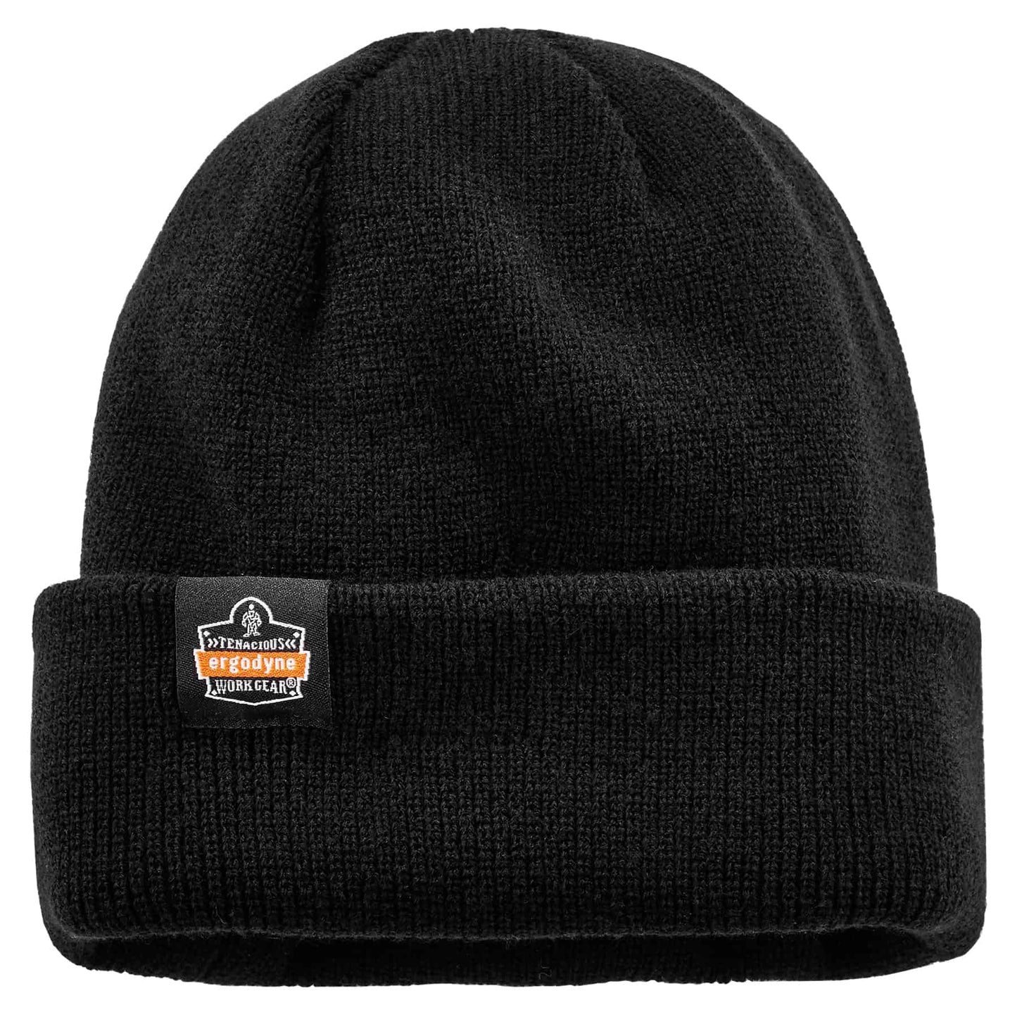 N-Ferno 6811Z Black Rib Knit Hat with Zipper for Bump Cap Insert