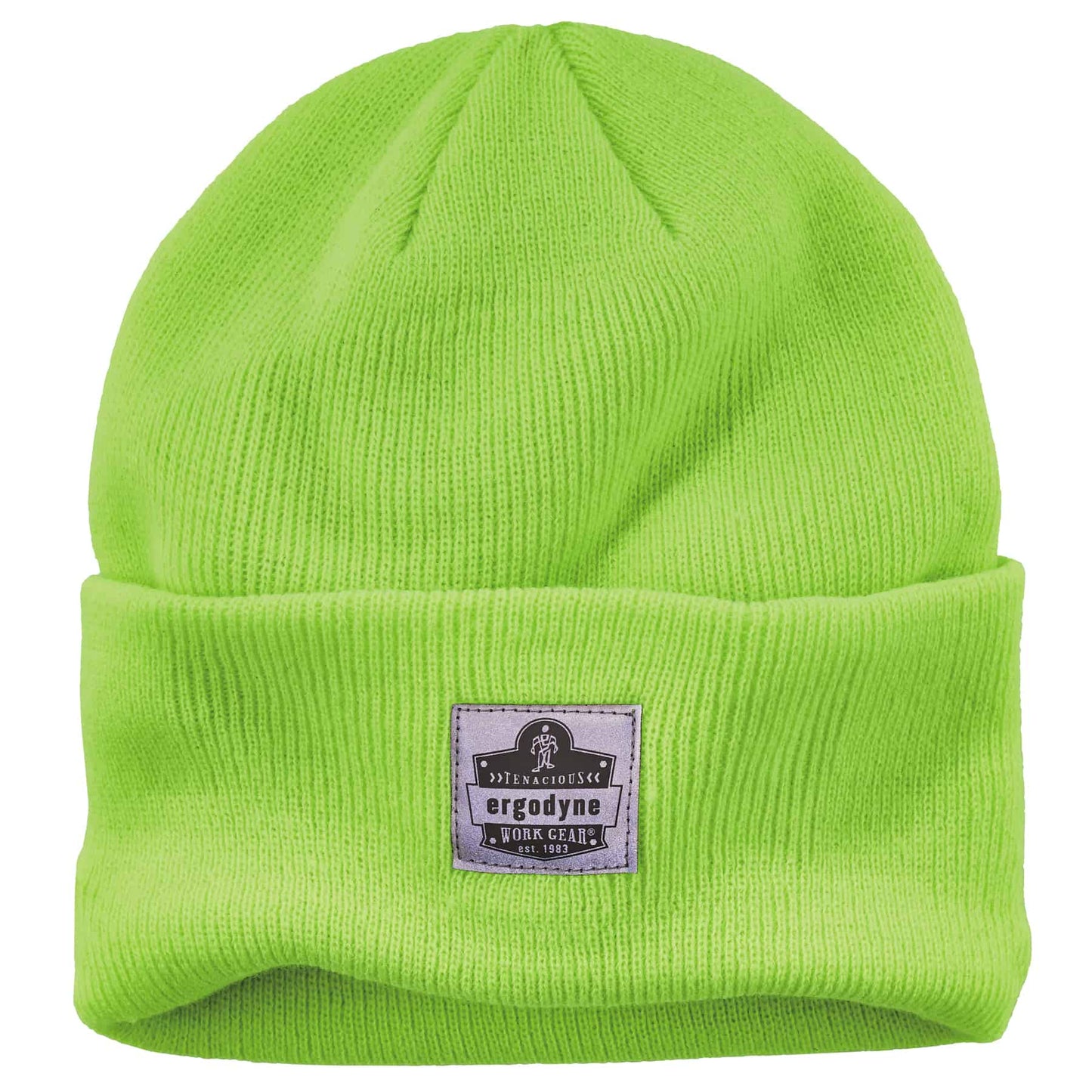 N-Ferno 6806 Lime 6806 Cuffed Rib Knit Beanie Hat