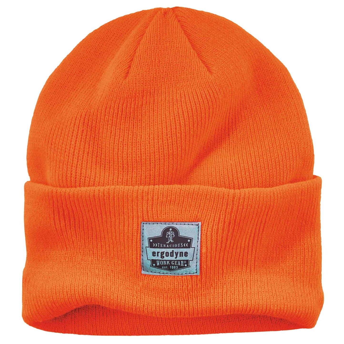 Ergodyne 16807 N-Ferno 6806 Orange 6806 Cuffed Rib Knit Beanie Hat