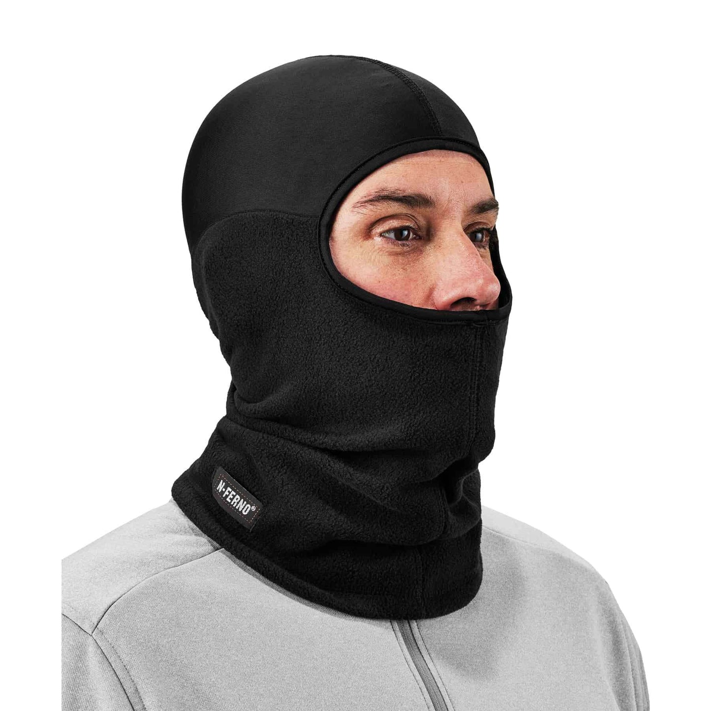 Ergodyne 16822 N-Ferno 6822 Black Balaclava Face Mask with Spandex Top