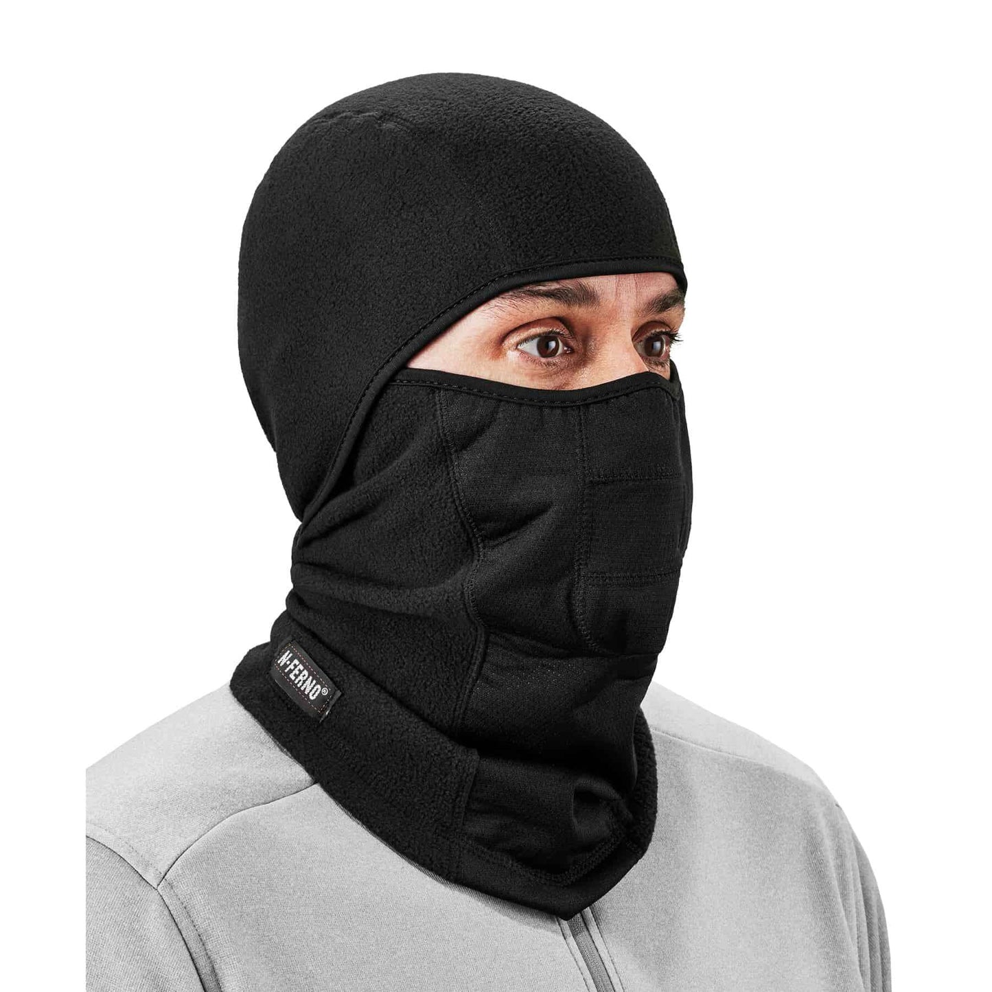 Ergodyne 16823 N-Ferno 6823 Black Wind-proof Hinged Balaclava Face Mask