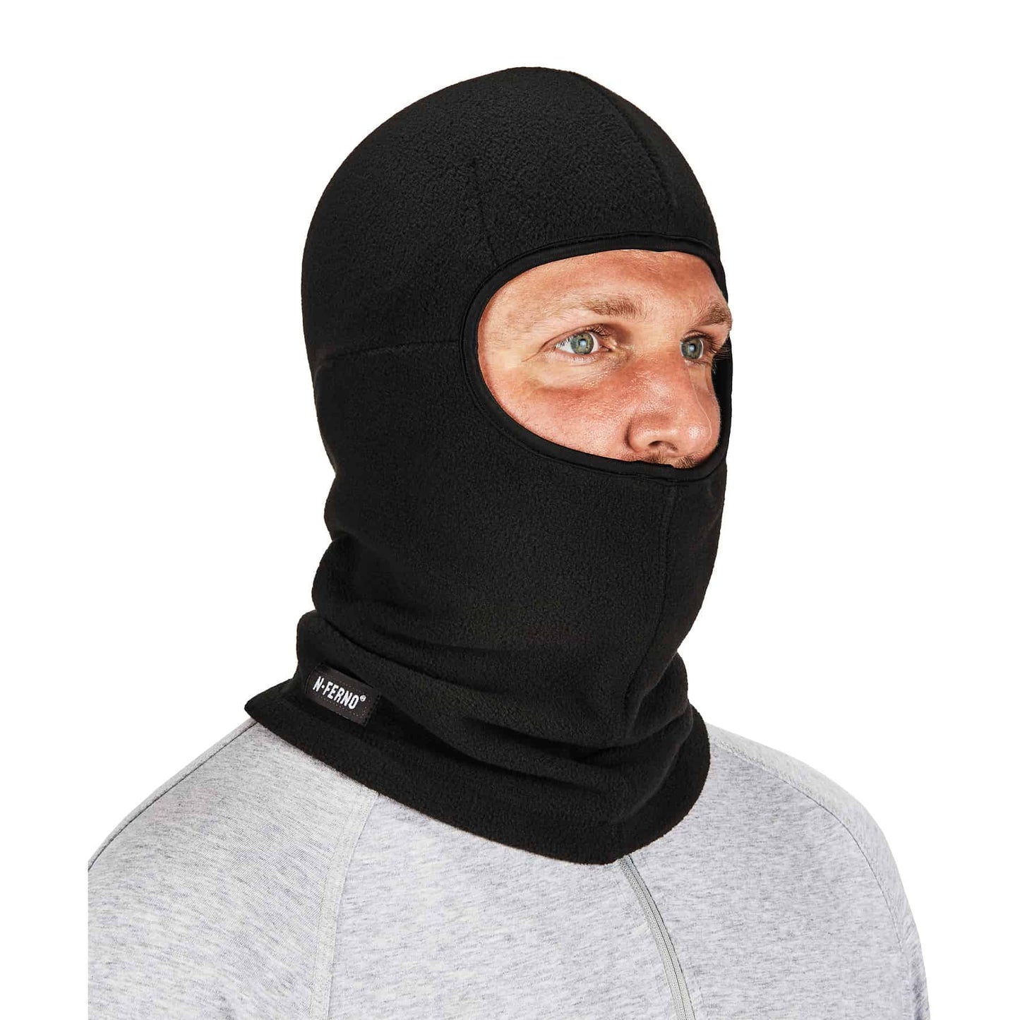N-Ferno 6893Z Black Balaclava with Zipper for Bump Cap Insert