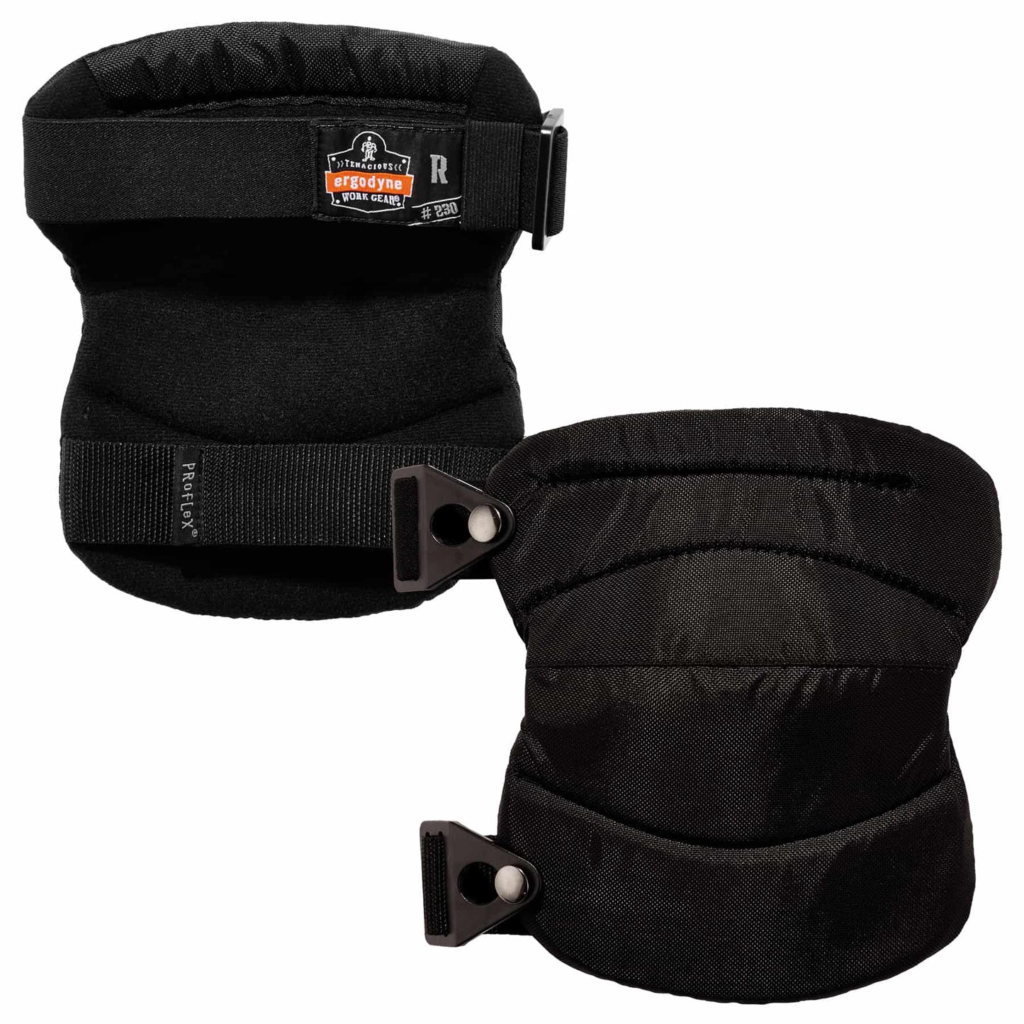 ProFlex 230 Black Wide Soft Cap Knee Pads - Buckle