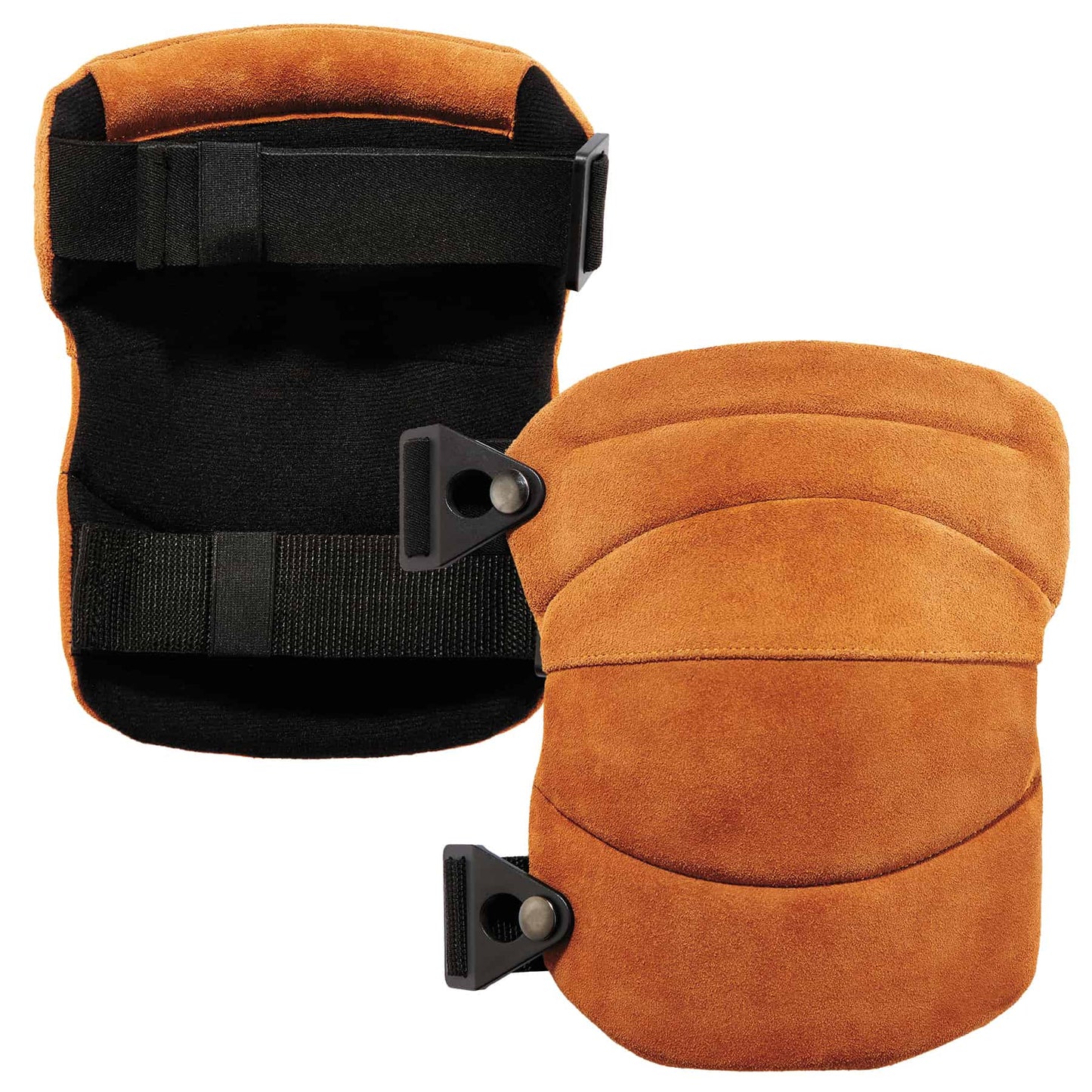 ProFlex 230LTR Brown Leather Knee Pads - Wide Soft Cap