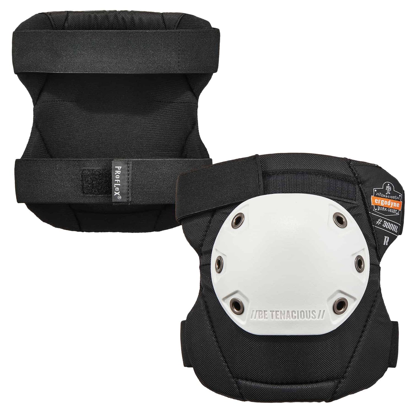 ProFlex 300HL White Cap Rounded Cap Knee Pads - H&L