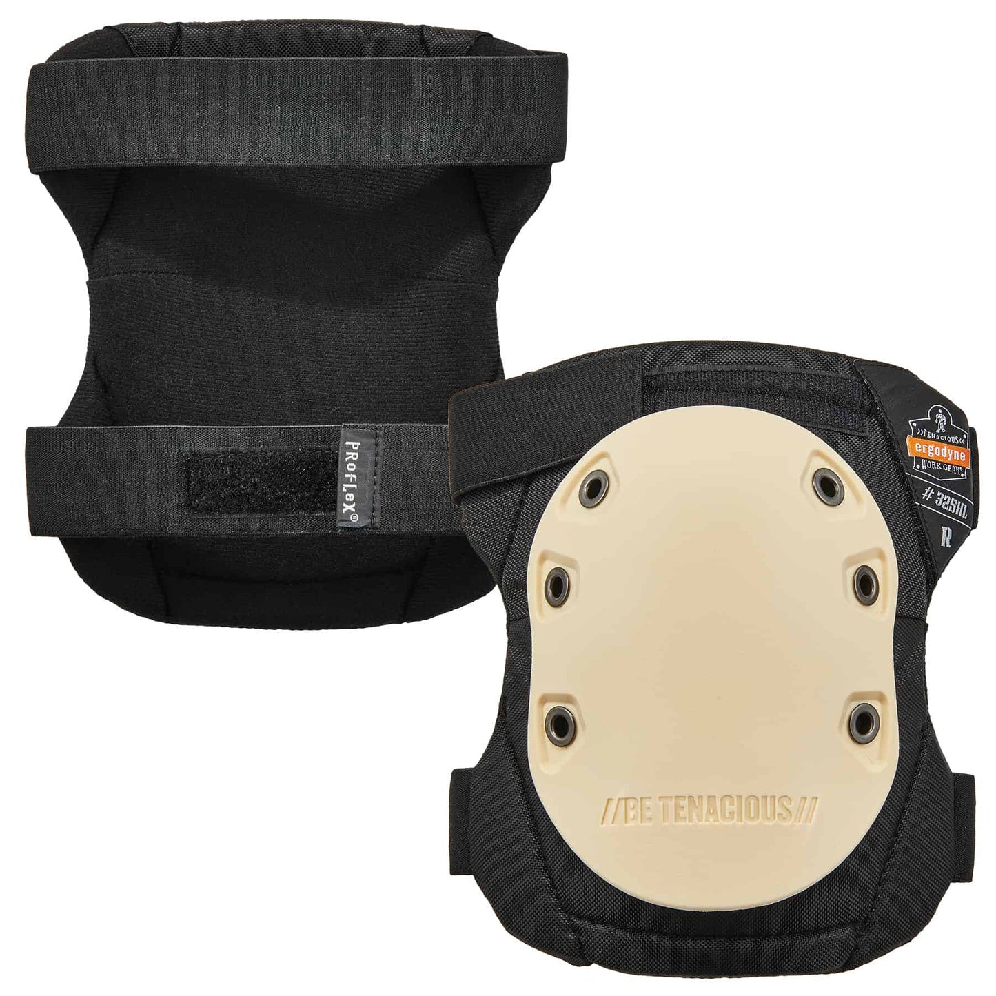 ProFlex 325HL Tan Cap Non-Marring Rubber Cap Knee Pads - H&L