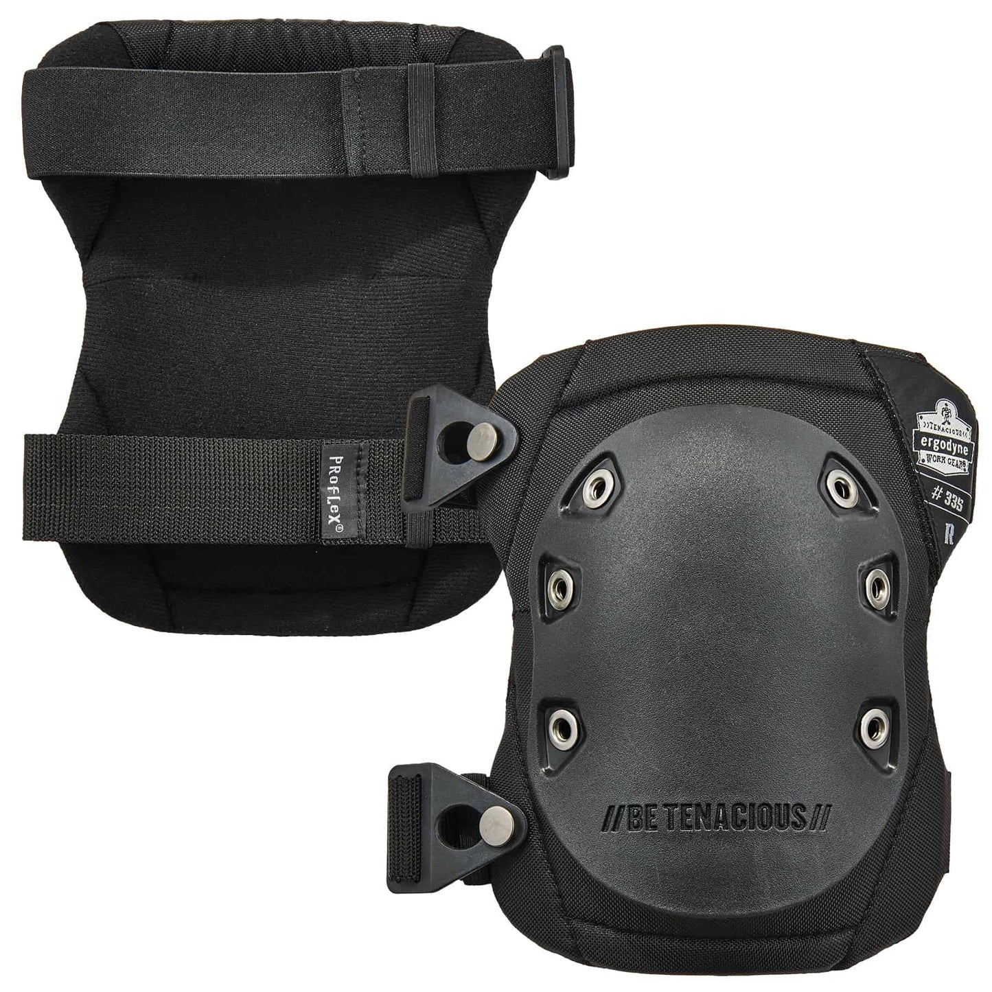ProFlex 335 Black Cap Rubber Cap Knee Pads