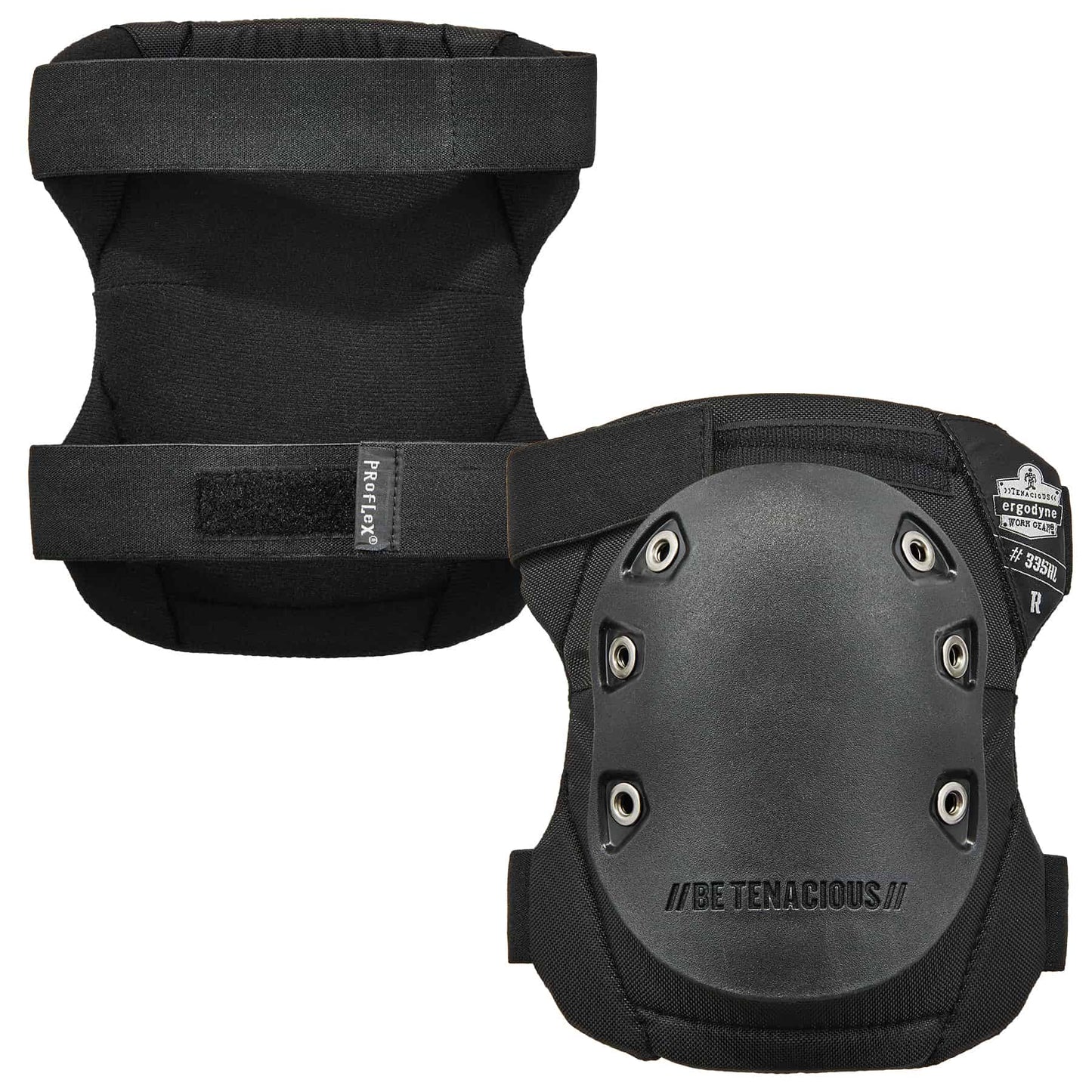 ProFlex 335HL Black Cap Rubber Cap Knee Pads - H&L