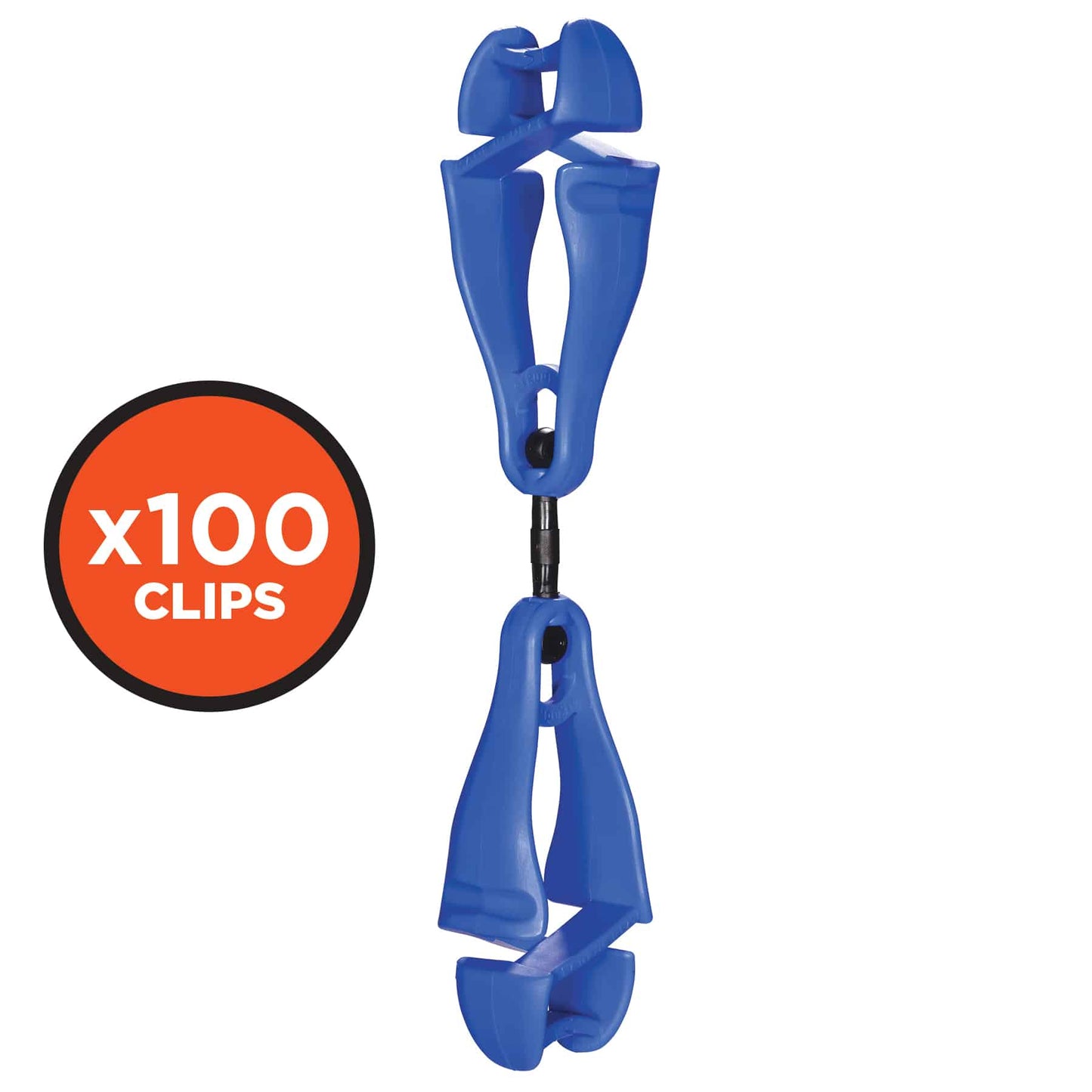 Squids 3420-BULK Blue Swivel Glove Clip Holder - Dual Clips - 100-Pack