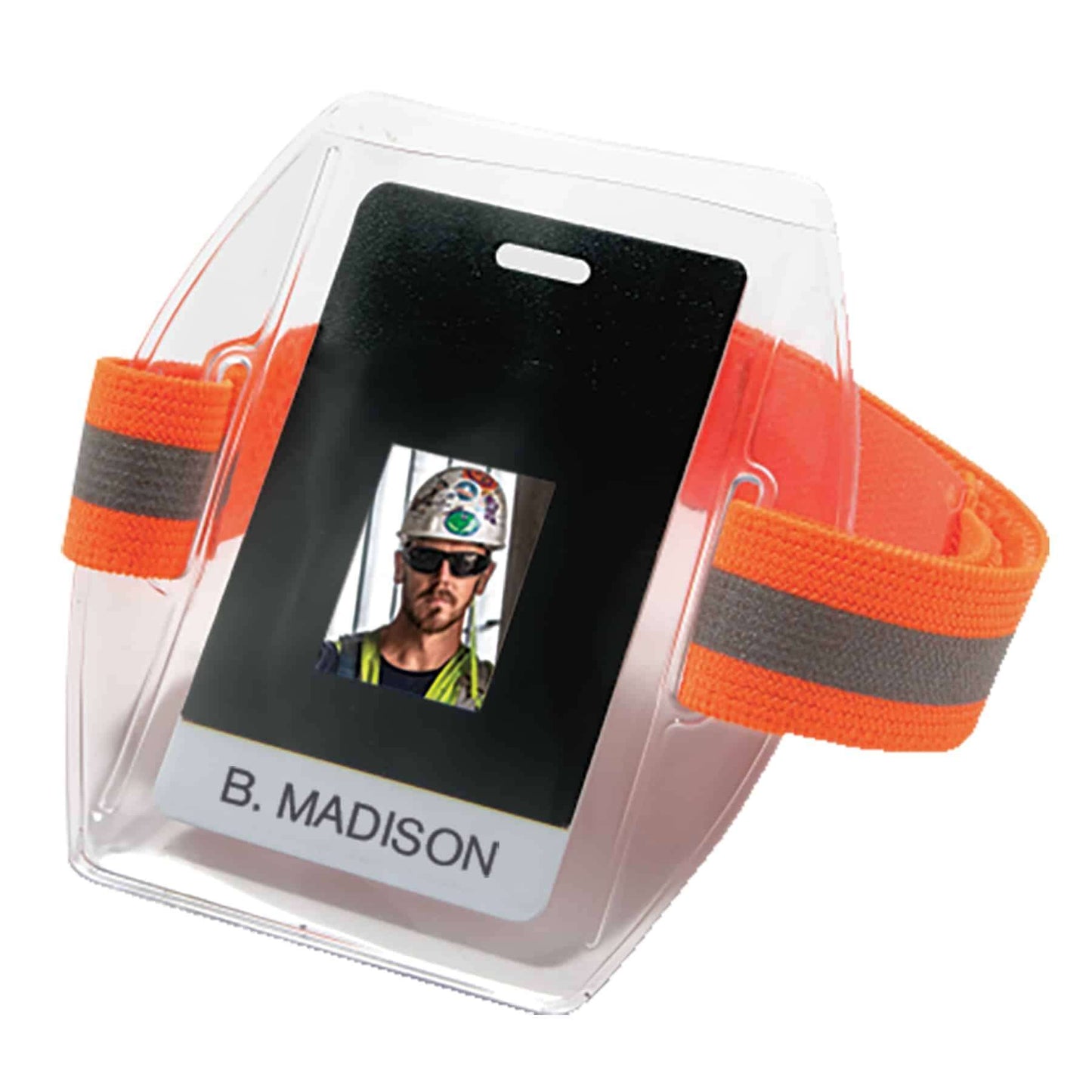 Squids 3386 Hi-Vis Orange Arm Band ID/Badge Holder