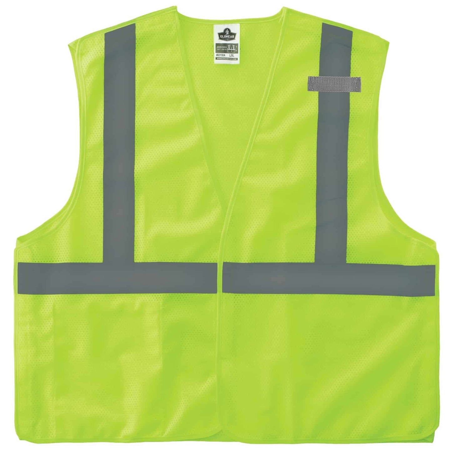GloWear 8215BA XS Lime Type R Class 2 Econo Breakaway Mesh Vest