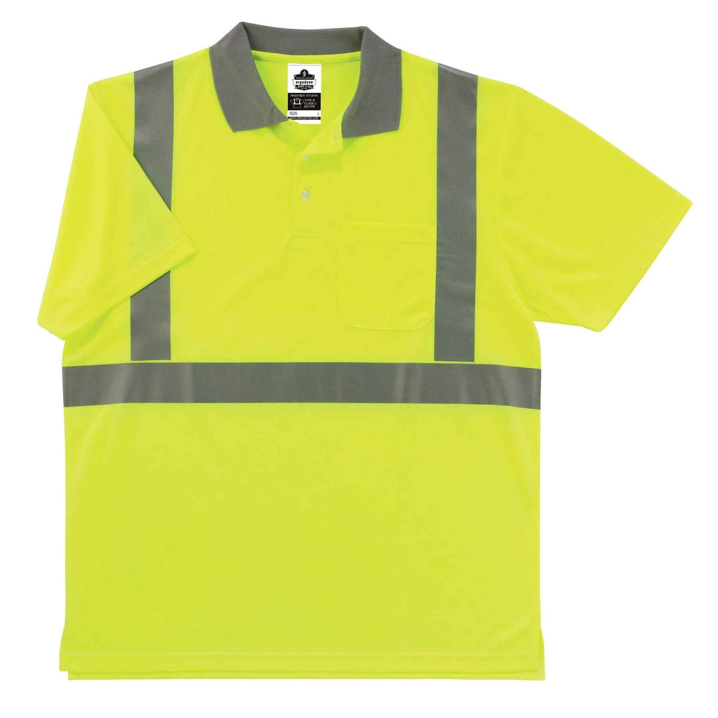 GloWear 8295 XL Lime Type R Class 2 Polo Shirt