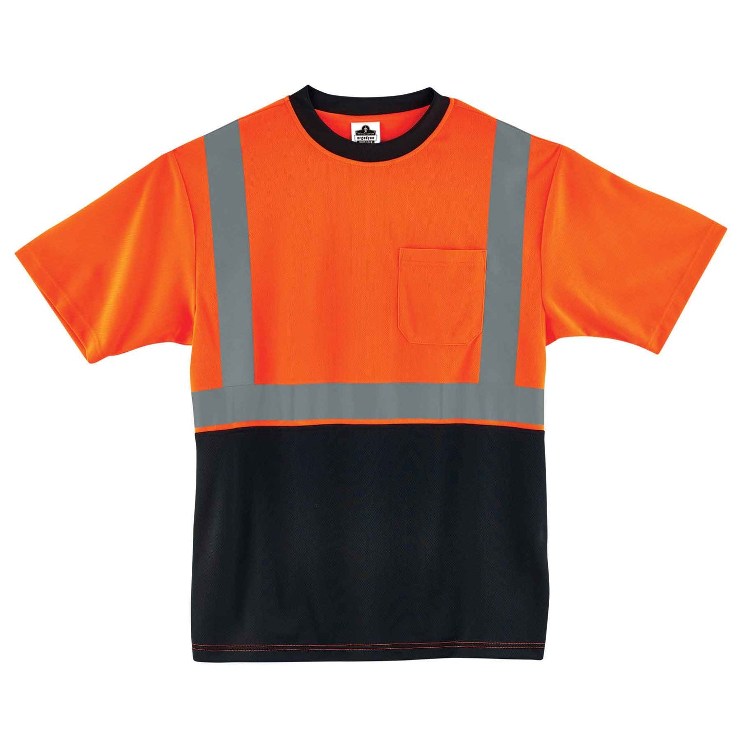 GloWear 8289BK 4XL Orange Type R Class 2 Black Front T-Shirt