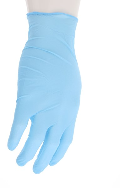 MCR Safety 6001M 4 mil (4.8 g) NitriShield™ Gloves Powder Free Disposable Nitrile Industrial Food Service Grade Textured Finish 9.5 Inches Blue (1 CS)