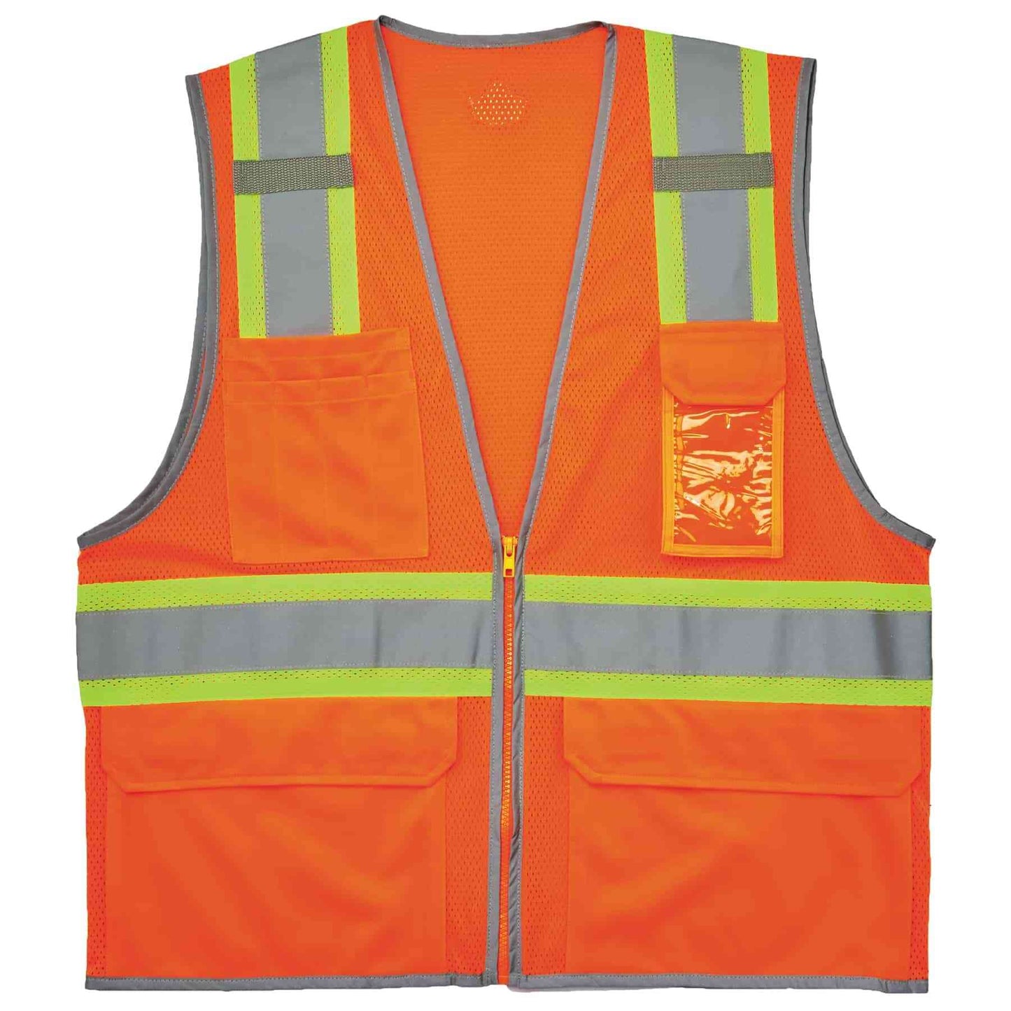 GloWear 8246Z S/M Orange Type R Class 2 Two-Tone Mesh Vest w/ Reflective