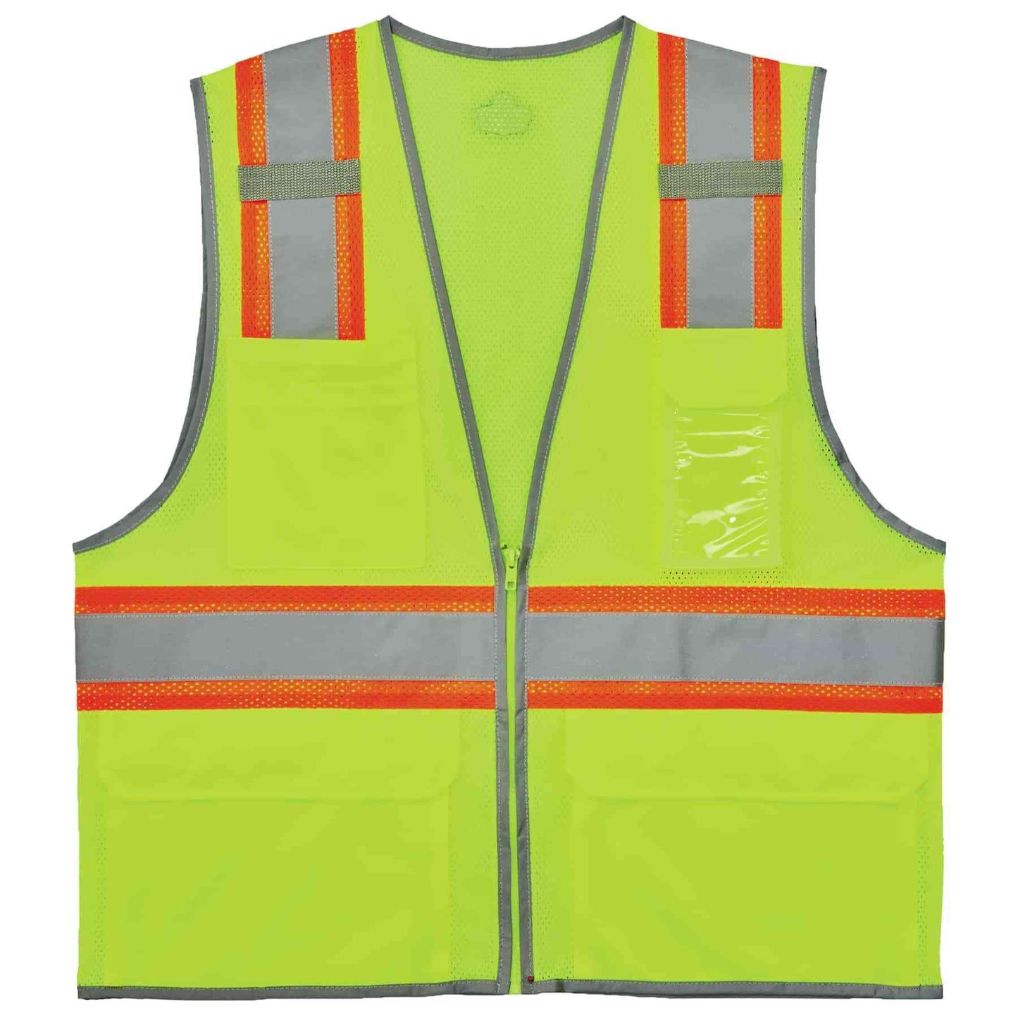 GloWear 8246Z L/XL Lime Type R Class 2 Two-Tone Mesh Vest w/ Reflective