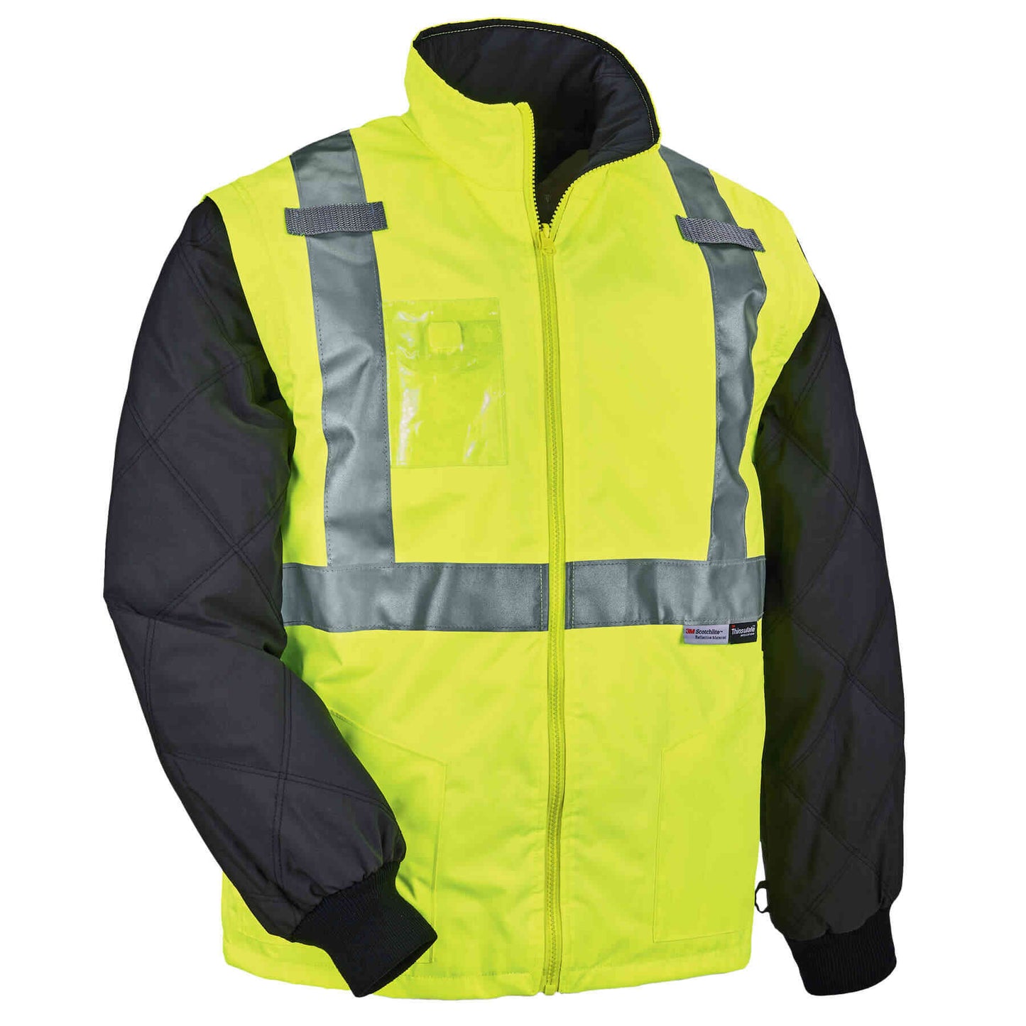GloWear 8287 2XL Lime Type R Class 2 Hi-Vis Jacket w/ Removable Sleeves