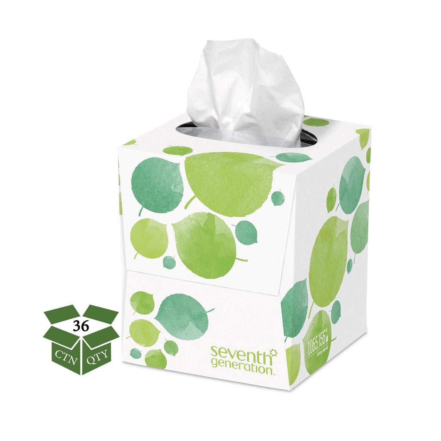 Seventh Generation SEV13719CT 100% Recycled Facial Tissue-2 Ply-7.80" X 9"-White-Paper-Hypoallergenic, Soft, Absorbent, Non-Chlorine Bleached, Dye-Free, Fragrance-Free, Chemical-Free-For Home, School, Office-85 Sheets Per Box-36 / Carton
