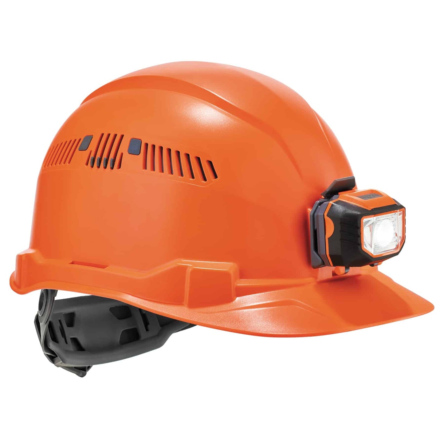 Skullerz 8972LED Orange Class C Hard Hat Cap Style Vented Ratchet Susp LED