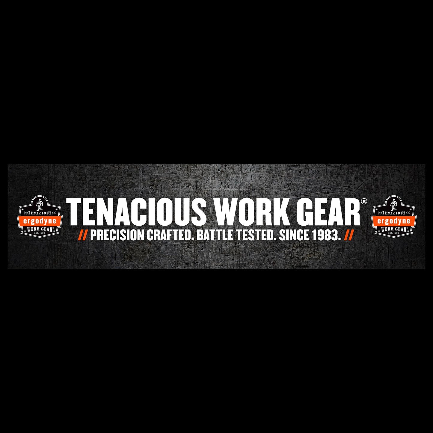 Ergodyne ENDCAP Black Tenacious Work Gear End Cap Banner