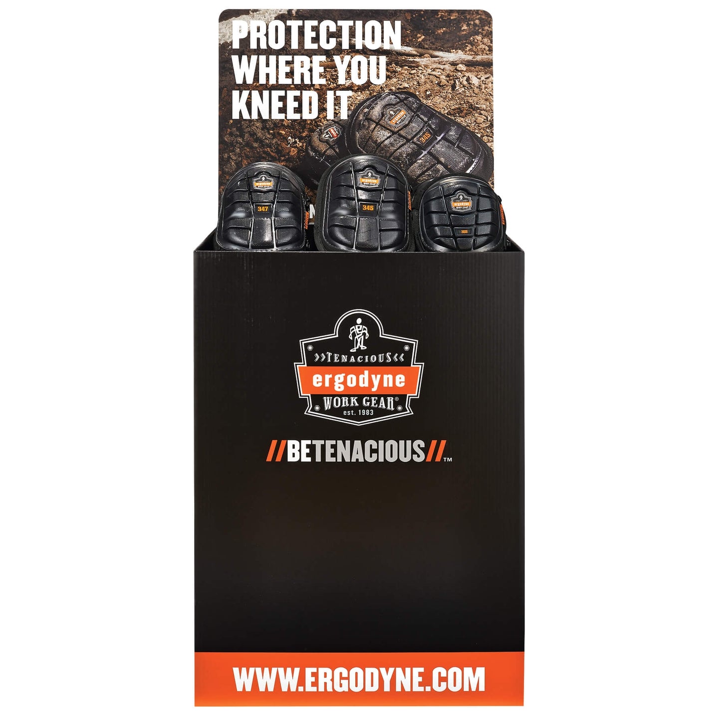 Ergodyne DUMPKIT Knee Pad Corrugated Dump Bin Display