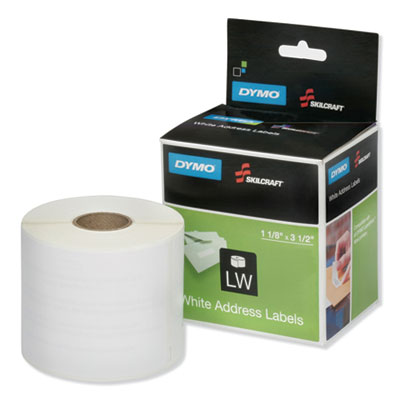 AbilityOne 7530016578883 DYMO SKILCRAFT ADDRESS LABEL BLACK ON WHITE