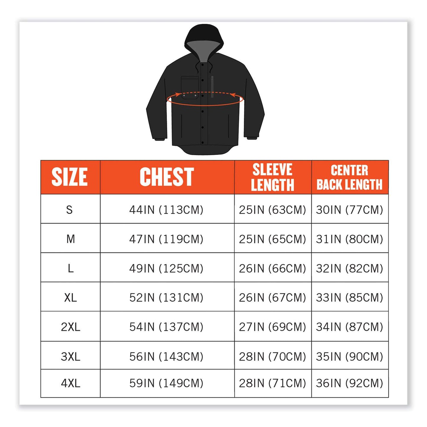 Ergodyne 41236 N-Ferno 6468 Heavy-Duty Duck Canvas Work Jacket - Sherpa Lined, Water Resistant 2XL (Black)