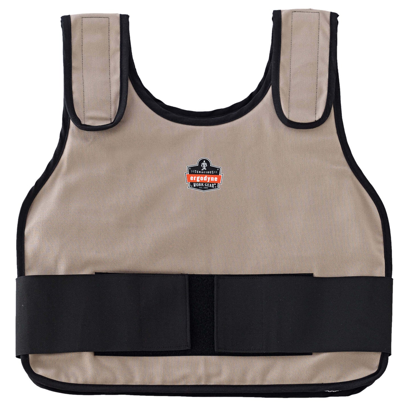Chill-Its 6235 S/M Khaki Standard Phase Change Cooling Vest - Vest Only