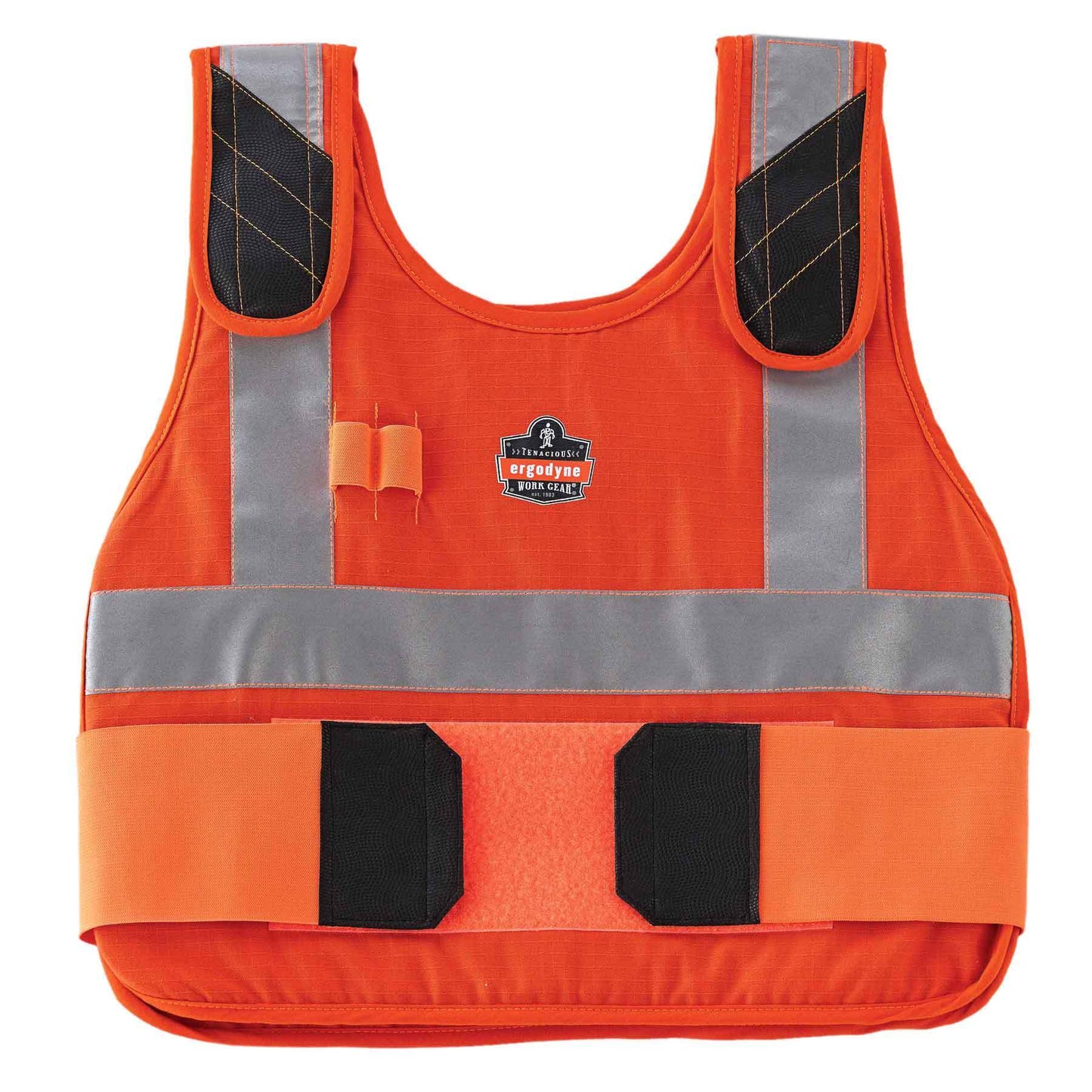Chill-Its 6225 L/XL Orange Premium FR Phase Change Cooling Vest - Vest Only