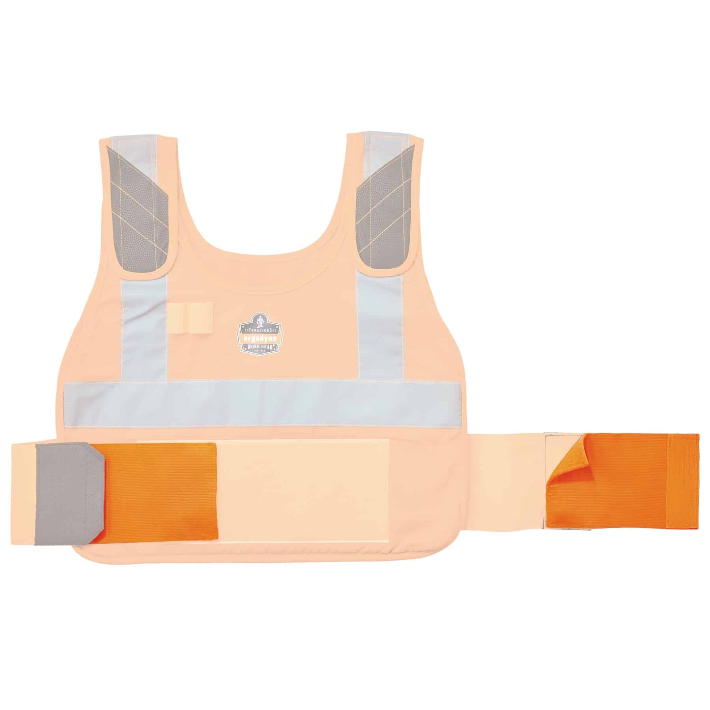 Chill-Its 6240 Orange Phase Change Cooling Vest Elastic Extenders