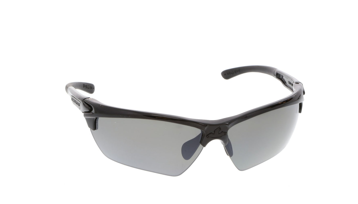 MCR Safety DM1337BZ Dominator™ DM3 Series Safety Glasses with Polarized Black Mirror Lenses Black Frame Color with Black Temples Adjustable Wire Core Temples and Nose Piece (1 Pair)