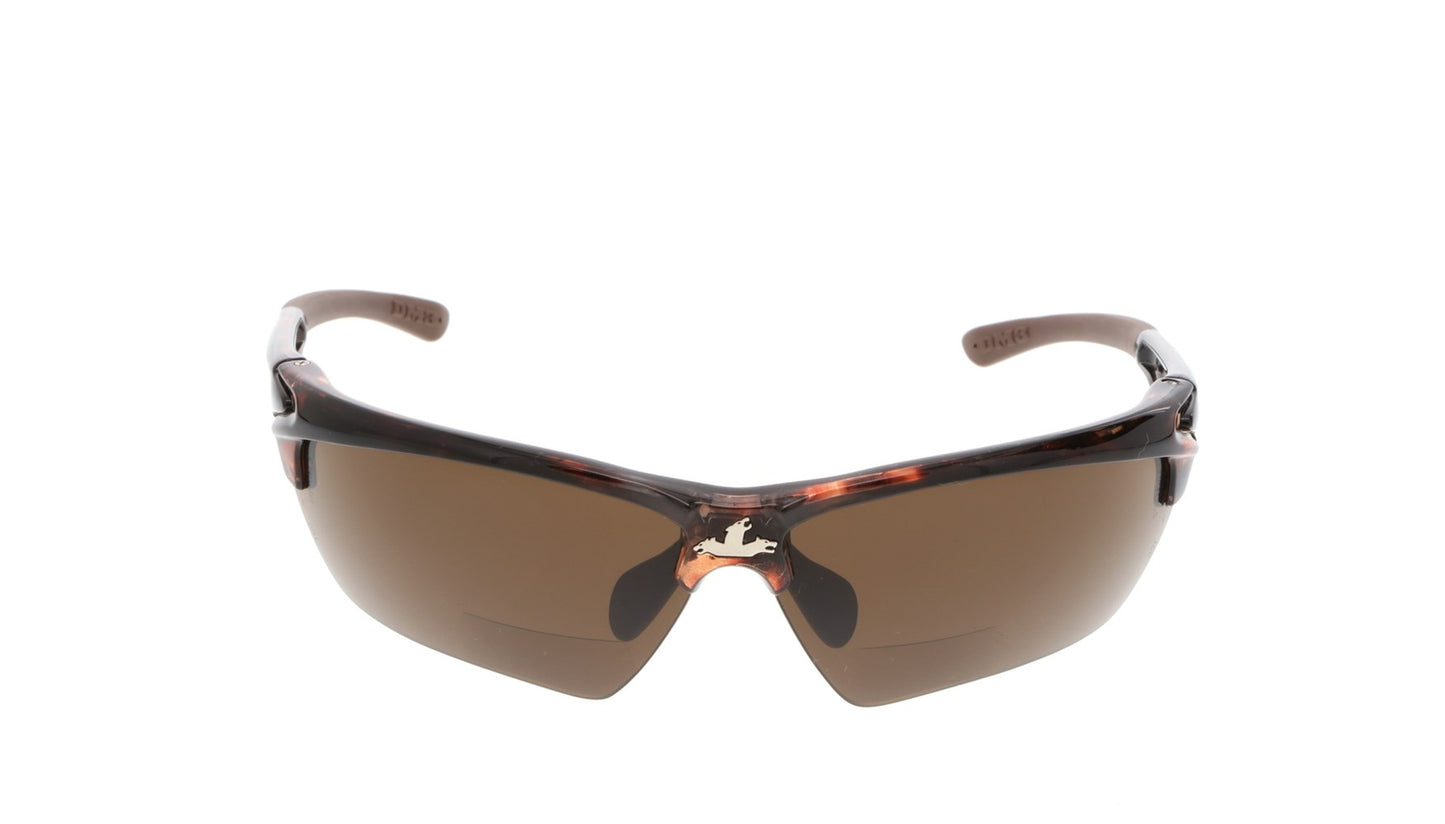 MCR Safety DM13H10BPF Dominator™ DM3 Series Bifocal Readers 1.0 Diopter Brown MAX6® Lenses - Anti-Fog Safety Glasses Tortoise Shell Frame with Brown Temples (1 Pair)