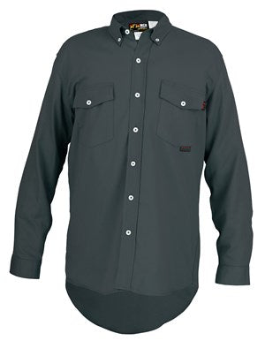 MCR Safety S1GX2 MCR Safety FR Gear Flame Resistant (FR) Work Shirt 100% Cotton, Gray (1 EA)