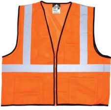 MCR Safety VCL2MOZM Luminator® Series Hi-Vis Reflective Orange Safety Vest Zipper Front Closure Meets ANSI/ISEA 1007 2020 Standard Type R Class 2 Compliant (1 EA)