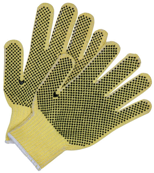 MCR Safety VP9363LE MCR Safety Cut Pro® 7 Gauge Kevlar® with Cotton Interior Cut Resistant Work Gloves PVC Dots on 2 Sides Competitive Value (CV) Grade Vending Packaged (1 Pair)