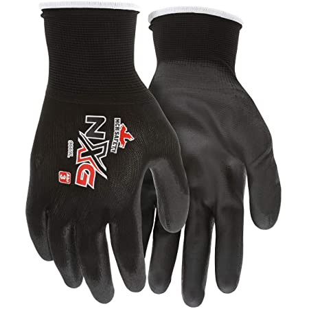 MCR Safety VP9669S 13 Gauge Black Nylon Shell Black PU Coated Palm and Fingers Vending Packaged (1 Pair)