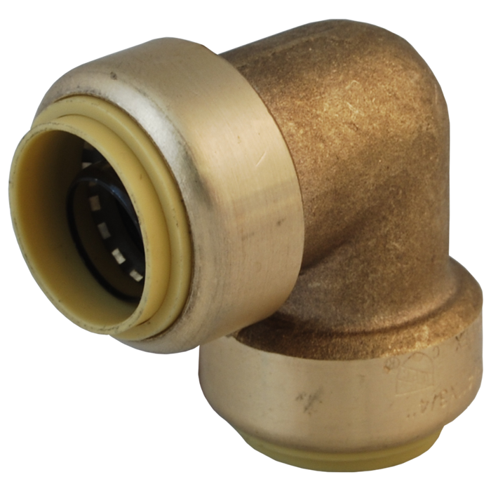Legend Valves 456-055NL 1" Insta-Loc II No Lead DZR Forged Brass Push-Fit Elbow