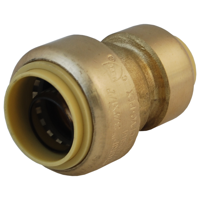 Legend Valves 456-524NL 3/4" x 1/2" Insta-Loc II No Lead DZR Forged Brass Push-Fit Reducing Coupling