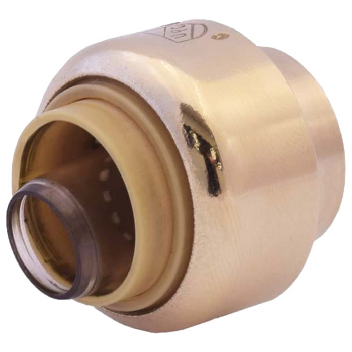 Legend Valves 456-485NL 1" Insta-Loc II No Lead DZR Forged Brass Push-Fit Test Cap